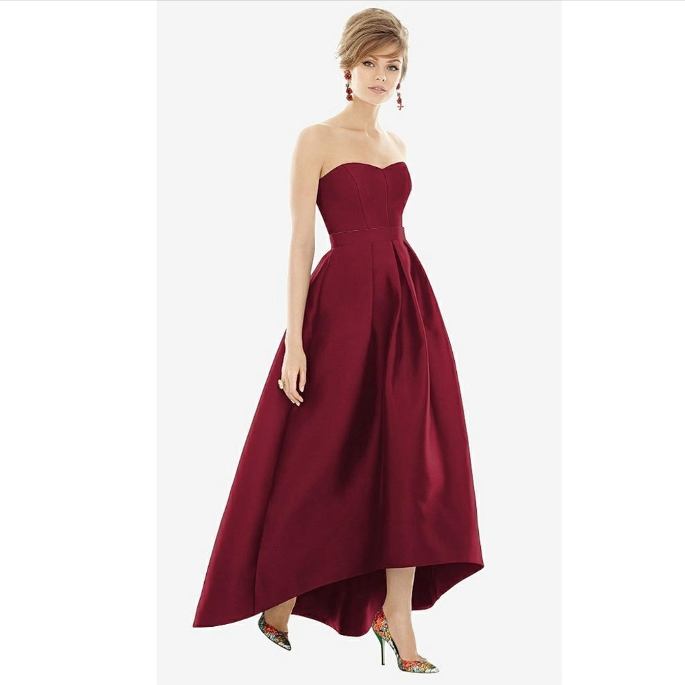 Alfred Sung: High Low Strapless Ballgown (NWOT)